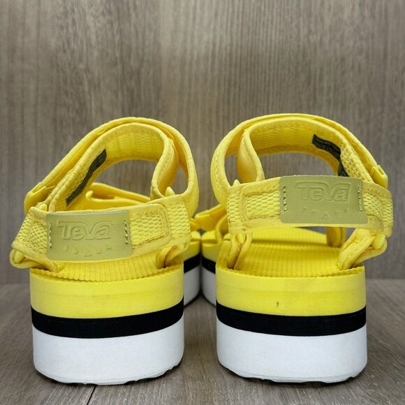 Teva Sandals Womens Size 6 Flatform Universal Mesh Strappy Hiking Yellow 1102451 - Picture 4 of 11